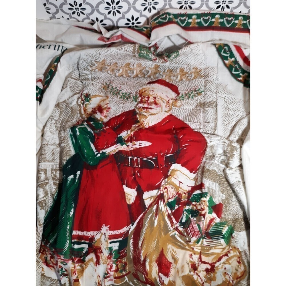 Vintage sewing apron Christmas prints